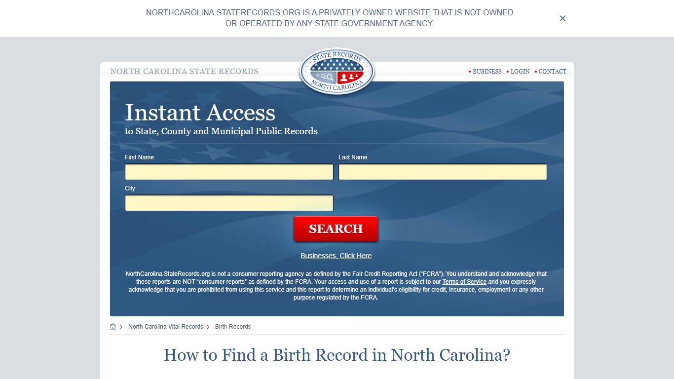 How to Find a Birth Record in North Carolina? - State Records
